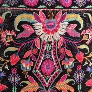 Johnny Was Ioana velvet tote bag